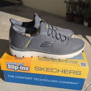 Skechers Men's Gray Slip-On Shoes